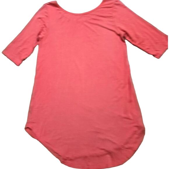 Bamboo You Women's Coral Tunic Short Sleeve Scoop Neck High Low Hem Size X-Small - Picture 3 of 6